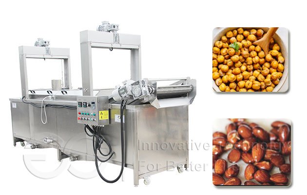 Continuous Chickpea Almond Frying Machine|Nuts Fryer