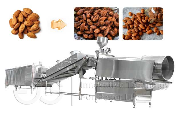 Almond Roasting Seasoning Production Line|Roasted Almond Seasoning Machine